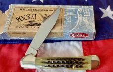 1 of 100! 1999 Case xx Copperlock (Mdl# 61749L SS) w/ Great Green Bone Handles +Abalone Shield -NOS