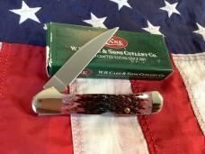 Case xx 2002 Copperlock (Mdl# 61549ZW L SS) with WOWZER Cranberry Bone Handles +Silver Script