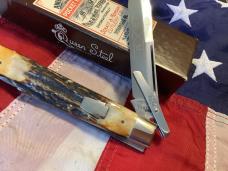 1995 Schatt & Morgan Swing Guard / Cheetah with Super Stag Handles -NOS