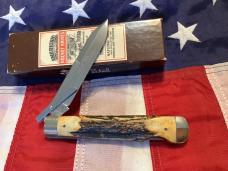1995 Schatt & Morgan Swing Guard / Cheetah with Super Stag Handles -NOS