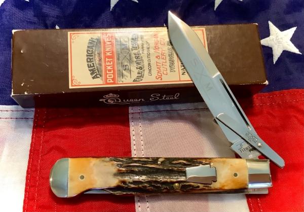 1995 Schatt & Morgan Swing Guard / Cheetah with Super Stag Handles -NOS 1995 Schatt & Morgan Swing Guard / Cheetah with Super Stag Handles -NOS