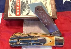 1995 Schatt amp Morgan XL Cotton Sampler with Super Stag Slab Handles -NOS