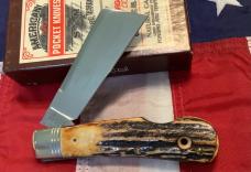 1995 Schatt & Morgan XL Cotton Sampler with Super Stag Slab Handles -NOS