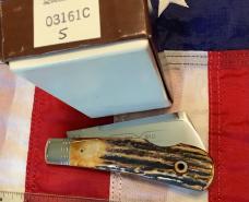 1995 Schatt & Morgan XL Cotton Sampler with Super Stag Slab Handles -NOS