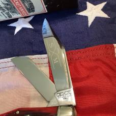 Schatt & Morgan Large Reverse GunStock Stockman w/ Sweet Red Bone Handles -NOS