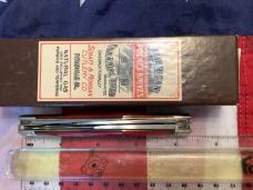 Schatt & Morgan Large Reverse GunStock Stockman w/ Sweet Red Bone Handles -NOS
