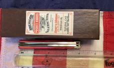 Schatt & Morgan LG Hefty Slimline Trapper w/ Sweet Red Bone Handles -NOS