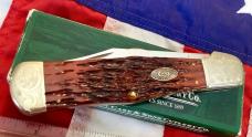 Case xx Large Folding Hunter (Mdl# C61050 SS) w/ Super Redish Brown Bone Handles -NOS