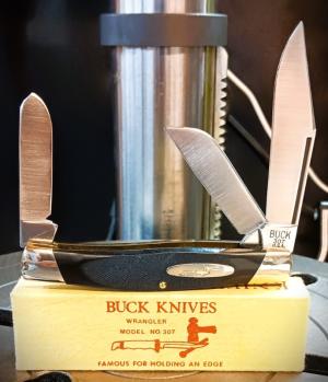 Buck USA 307 Wrangler Stockman With Original Box amp Paperwork - Pre Date Code