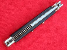 13"AGA / Renzo Pascotto made wasp body picklock switchblade ebony wood bayonet signed certificate