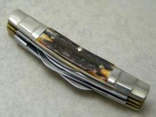 J.A. Henckels Germany (Boker) HK-24-S Stag 6 Blade Congress Knife in Box
