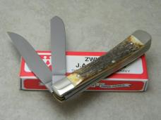 J.A. Henckels Germany (Boker) HK-5-S Stag 2 Blade Trapper Knife in Box