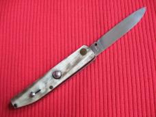 Rare Small Vintage Italian Horn Gentleman's Switchblade Knife