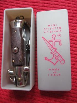 Vintage Italian Anchor Brand Mini Keychain STILETTO Switchblade Knife