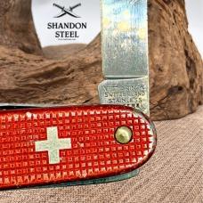 Victorinox Swiss Army Knife Red Alox Old Cross Pioneer 93mm Pocket Knife (116)