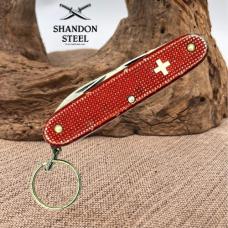 Victorinox Swiss Army Knife Red Alox Old Cross Pioneer 93mm Pocket Knife (116)