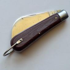 Vintage M Klein & Sons Chicago USA Hawkbill Pruner Lineman Pocket Knife Woodgrain