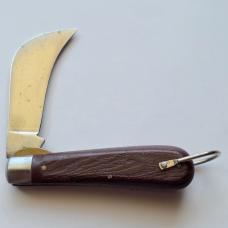 Vintage M Klein & Sons Chicago USA Hawkbill Pruner Lineman Pocket Knife Woodgrain