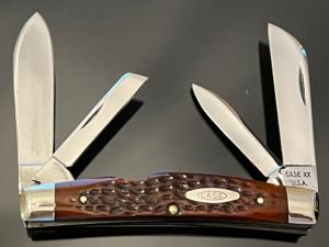 Vintage CASE XX USA 19755Dot 6488 Redbone Big 4 Blade Congress Knife Smooth Strong Snap NEW