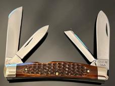 Vintage CASE XX USA 1975/5…..Dot 6488 Redbone Big 4 Blade Congress Knife Smooth Strong Snap NEW