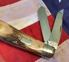 Schatt & Morgan XL Trapper (032 101) with Super Stag Slab Handles -NOS
