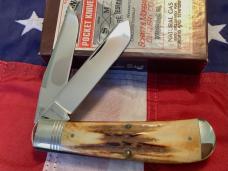 Schatt & Morgan XL Trapper (032 101) with Super Stag Slab Handles -NOS