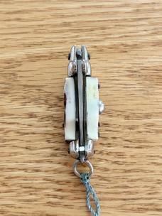 Miniature Switchblade Knife, Imitation Stag Scale, Original Box, Italy