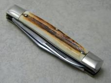 Bulldog Brand Germany 1st Generation Stag Lumberjack Moose Knife 2LP 1 of only 36 Made in 1983