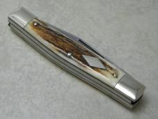 Bulldog Brand Germany 1st Generation Stag Lumberjack Moose Knife 2LP 1 of only 36 Made in 1983