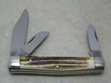 Bulldog Brand Germany 1st Generation Stag Stockman Knife with Heart Shield