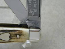 Bulldog Brand Germany 1st Generation Stag Stockman Knife with Heart Shield