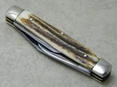 Bulldog Brand Germany 1st Generation Stag Stockman Knife with Heart Shield