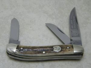 Bulldog Brand Germany 1st Gen 1984 Stag Serpentine Stockman Knife 110th Run for the Roses 1 0f 804