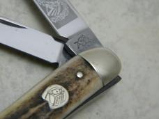 Bulldog Brand Germany 1st Gen 1984 Stag Serpentine Stockman Knife 110th Run for the Roses 1 0f 804