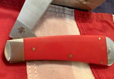 2018 Case xx Large Hawkbill (Mdl# 41011 SS) w/ Super Red Synthetic Handles and USA Shield -NOS
