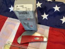 2018 Case xx Large Hawkbill (Mdl# 41011 SS) w/ Super Red Synthetic Handles and USA Shield -NOS