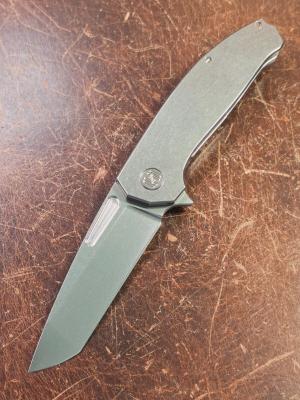 Hog House Knives Mini Veli - Titanium Tumbled Slab Finish - RWL 34 