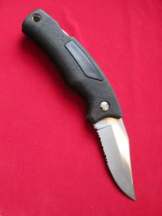 VTG SCHRADE USA SG7 Black Rubber Grip Lockback Knife