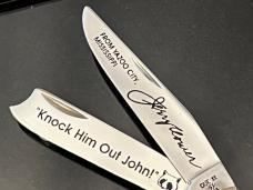Rare Case XX 1988 Jerry CLOWER One Arm Razor Trapper 002 ROG 6254 RAZ Beautiful Handles/Showcase NEW