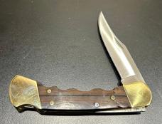 Vintage 1970's Buck U.S.A. 110 "Custom Finger Groove" Lockback Knife