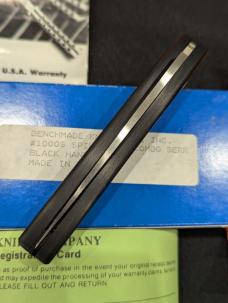 BENCHMADE SPIKE BLACK PARTIALLY SERRATED W/BOX AND ALL PAPERS