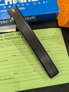 BENCHMADE SPIKE BLACK PARTIALLY SERRATED W/BOX AND ALL PAPERS