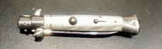 Vintage Jaguar 8" Swivel-Bolster Stiletto, White Pearlex Scales