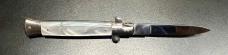 Vintage Jaguar 8" Swivel-Bolster Stiletto, White Pearlex Scales