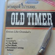 Vintage Schrade USA 106OT Old Timer Grandads Pocket Knife w/ Scissors NIP NOS Sealed