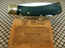 SCHJRADE OLD TIMER 5OT BRUIN USA VINT. 1958-63 1095 CARBON STEEL LOCK BACK POCKET KNIFE BOX & PAPERS