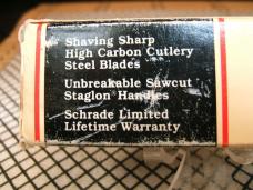 SCHJRADE OLD TIMER 5OT BRUIN USA VINT. 1958-63 1095 CARBON STEEL LOCK BACK POCKET KNIFE BOX & PAPERS