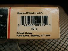 SCHJRADE OLD TIMER 5OT BRUIN USA VINT. 1958-63 1095 CARBON STEEL LOCK BACK POCKET KNIFE BOX & PAPERS