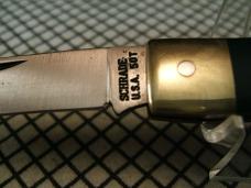 SCHJRADE OLD TIMER 5OT BRUIN USA VINT. 1958-63 1095 CARBON STEEL LOCK BACK POCKET KNIFE BOX & PAPERS