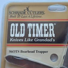 Vintage Schrade USA 96OTS Bearhead Trapper Knife Pick Tweezers Sheath NIP NOS Sealed